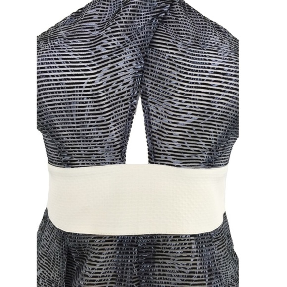 BUFFALO Black, Silver, Blue & White Halter Dress - Picture 3 of 3